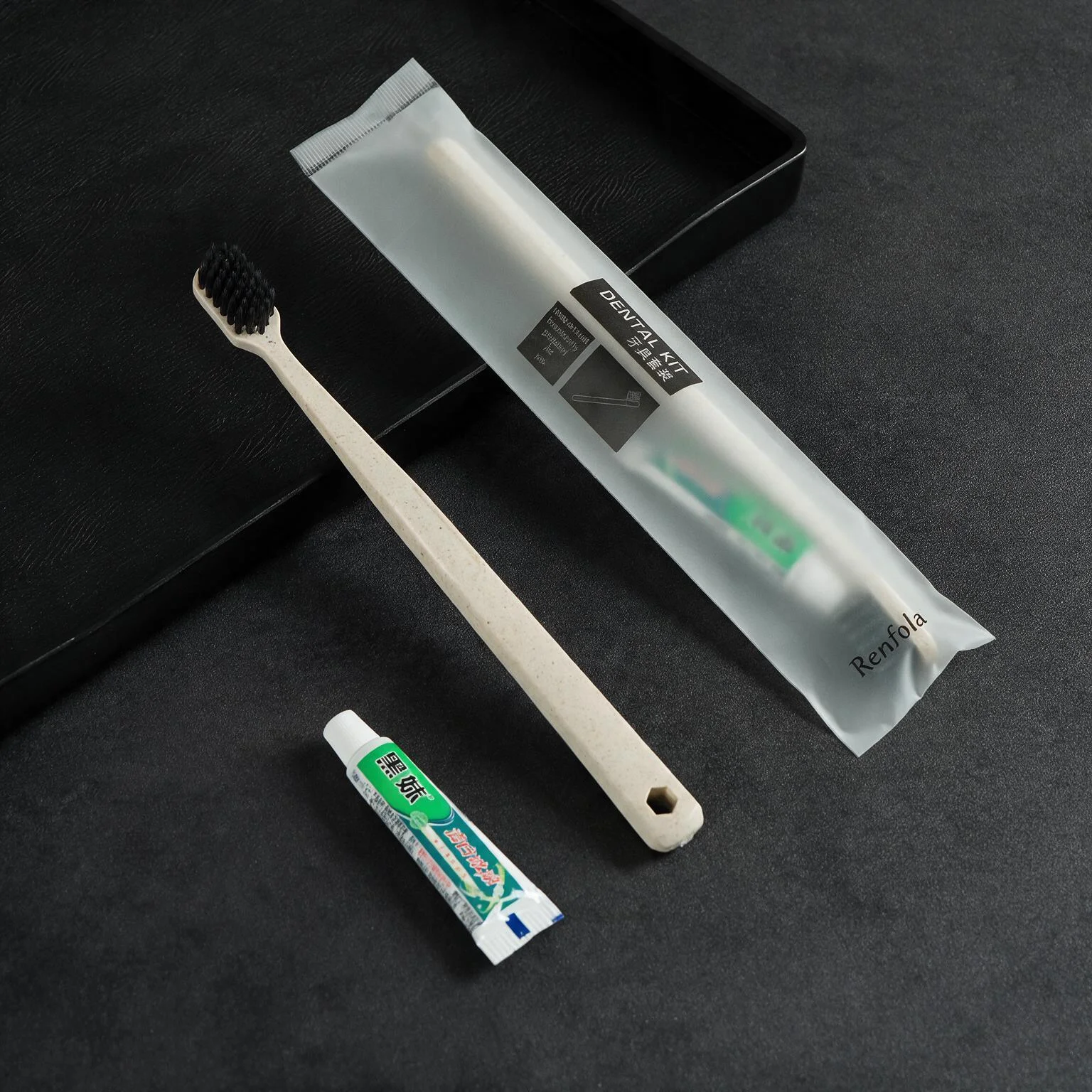 Renfola Frost Collection Hotel Dental Kit, Slim Handle with 3g Toothpaste