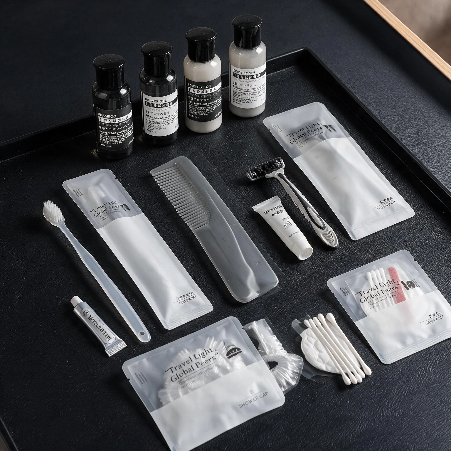 Renfola Meridian Collection Complete Hotel Amenity Kit, Frosted Travel Sachets