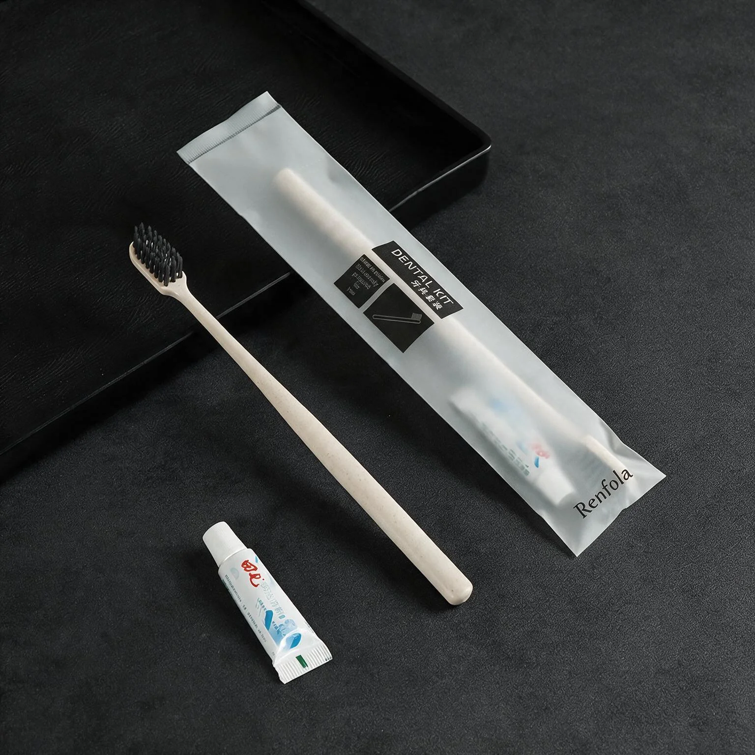 Renfola Frost Collection Hotel Dental Kit, Round Handle with 3g Toothpaste