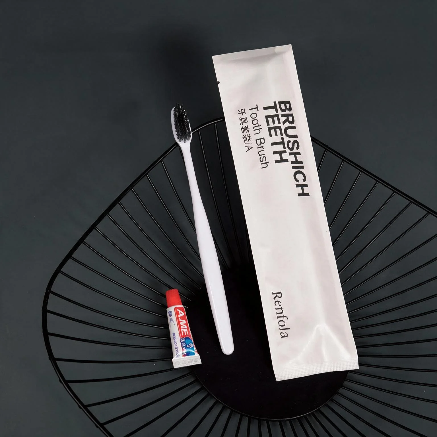 Renfola Lithos Collection Hotel Dental Kit, Solid Handle with 3g Toothpaste