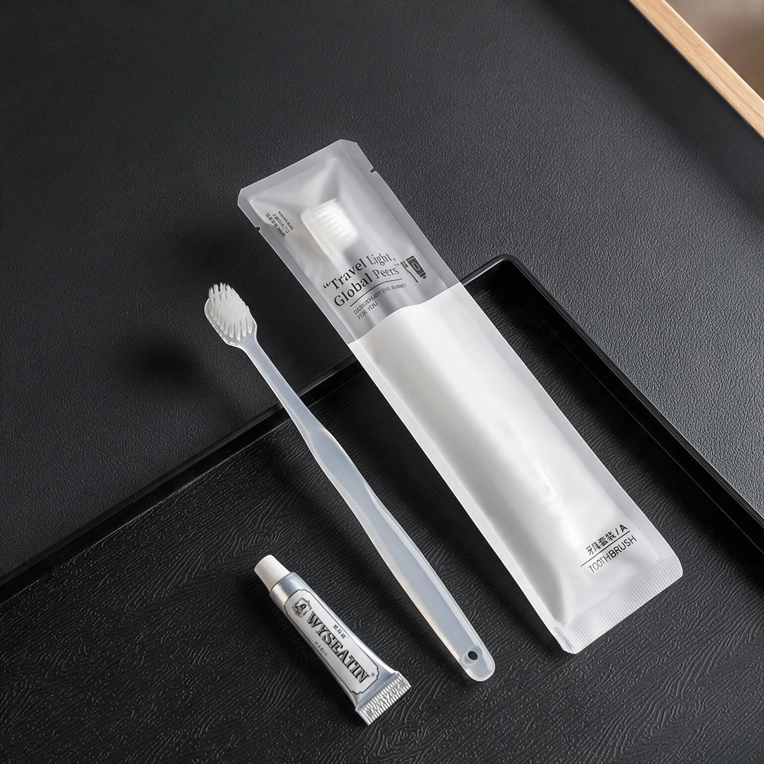 Renfola Meridian Collection Hotel Dental Kit, Frosted Handle with 5g Toothpaste