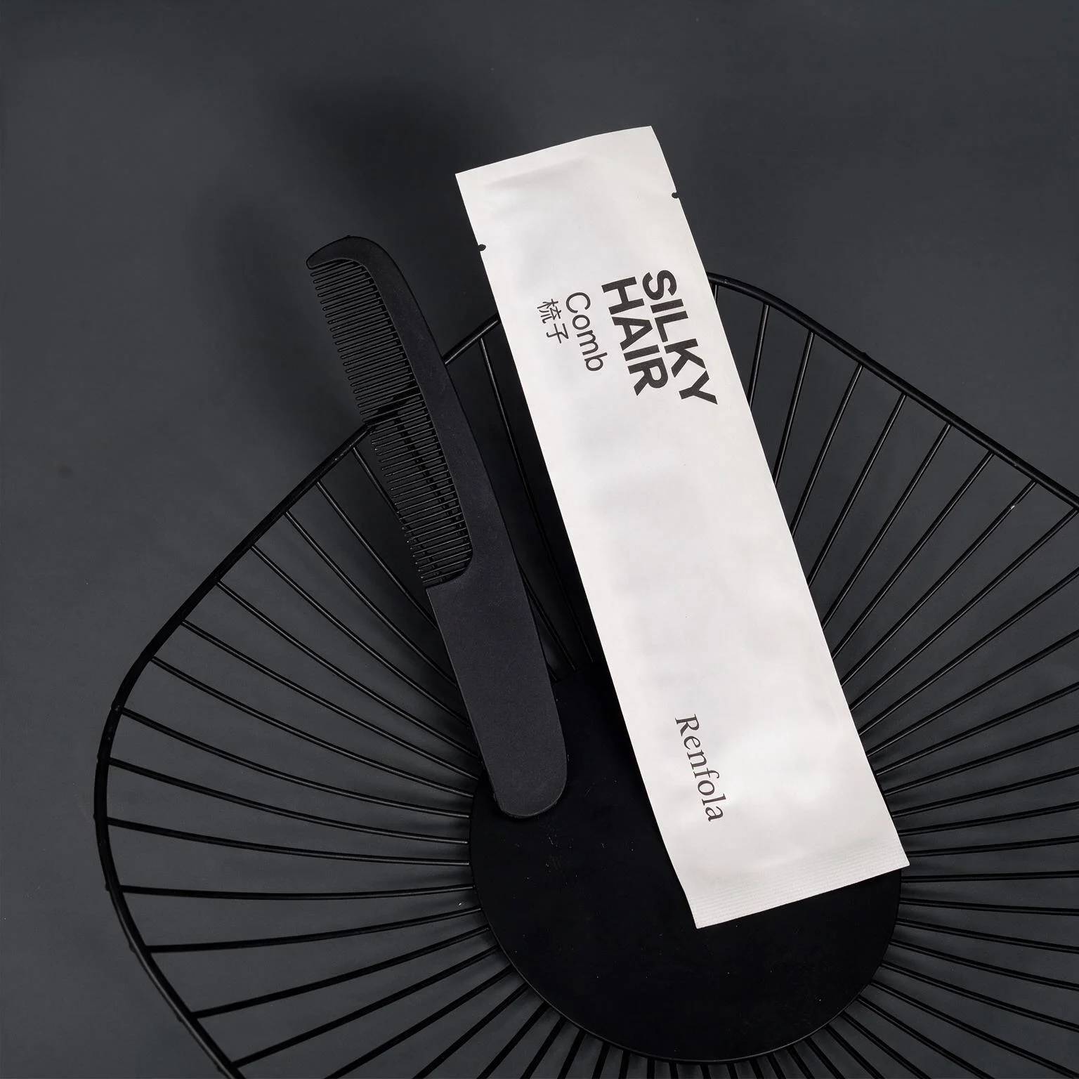 Renfola Lithos Collection Hotel Comb, Matt Black 20cm