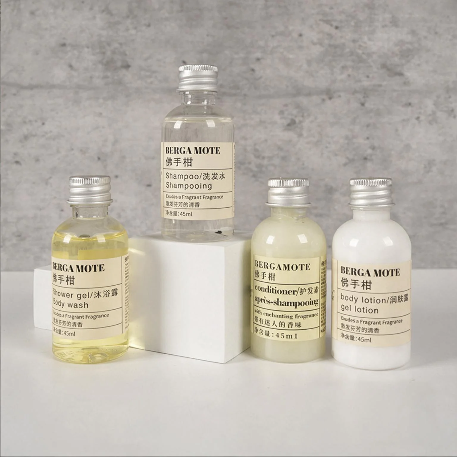 Renfola Bergamot Hotel Toiletry Set, 4 x 45ml