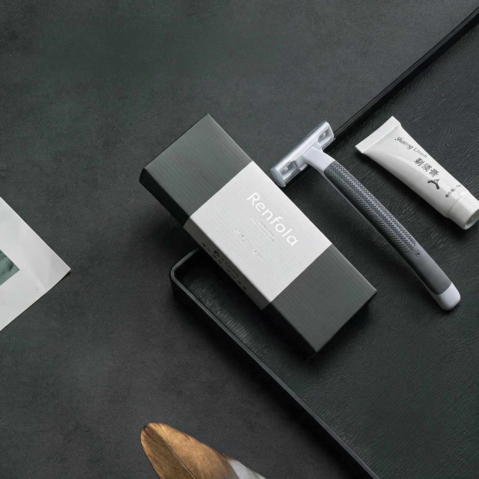 Renfola Vesper Collection Hotel Razor, Twin Stainless Blade with 10g Shaving Cream