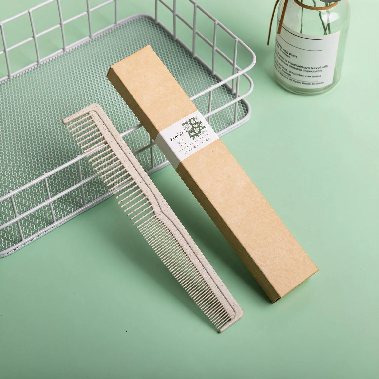 Renfola Canopy Collection Hotel Comb, Natural Straw-Fibre Double-Row