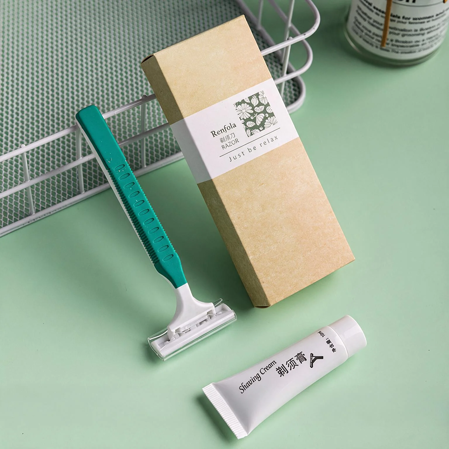 Renfola Canopy Collection Hotel Razor, Twin Blade with 10g Shaving Cream
