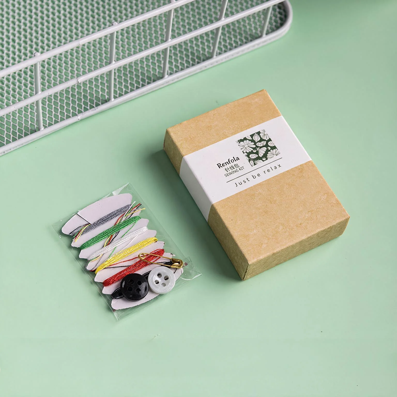 Renfola Canopy Collection Hotel Sewing Kit, 6 Threads with Buttons