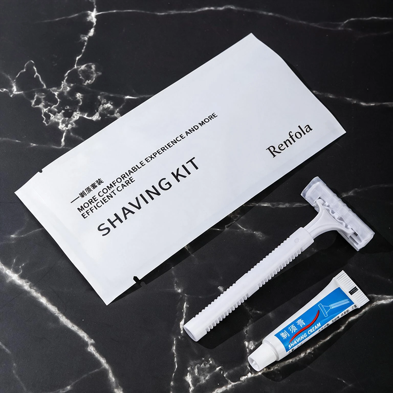 Renfola Mono Collection Hotel Razor, Twin Blade with 5g Shaving Cream