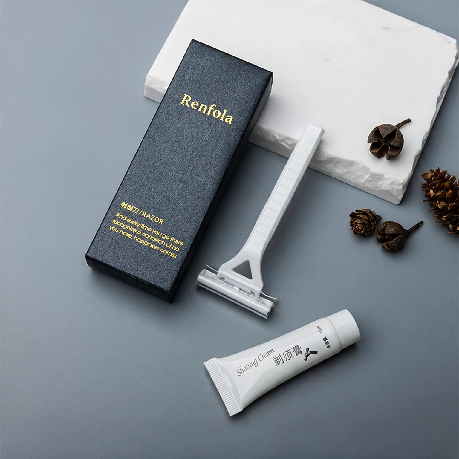 Renfola Marrakesh Collection Hotel Razor, Twin Blade with 10g Shaving Cream