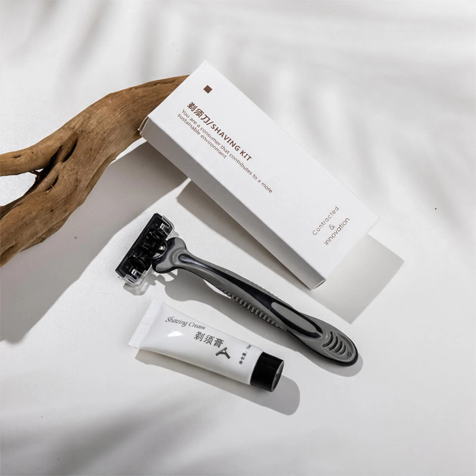 Renfola Terra Collection Hotel Razor, Cartridge Head with 10g Shaving Cream