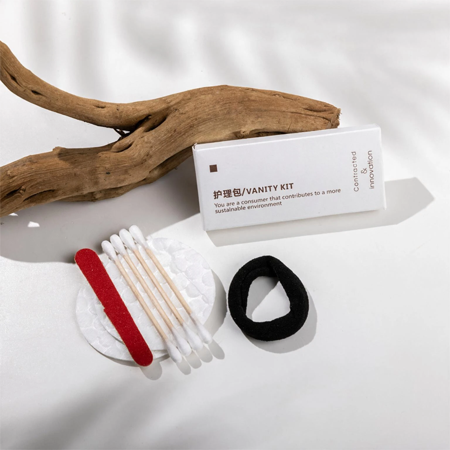 Renfola Terra Collection Hotel Vanity Kit, 8 Pieces with Hair Tie
