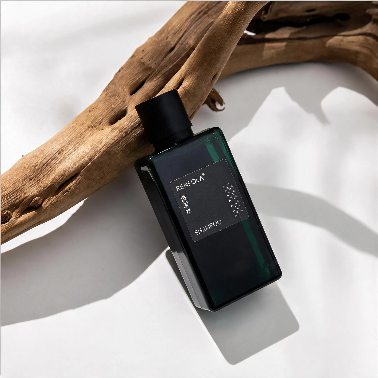 Renfola Juniper Collection Hotel Shampoo, 40ml Dark Green Square Bottle