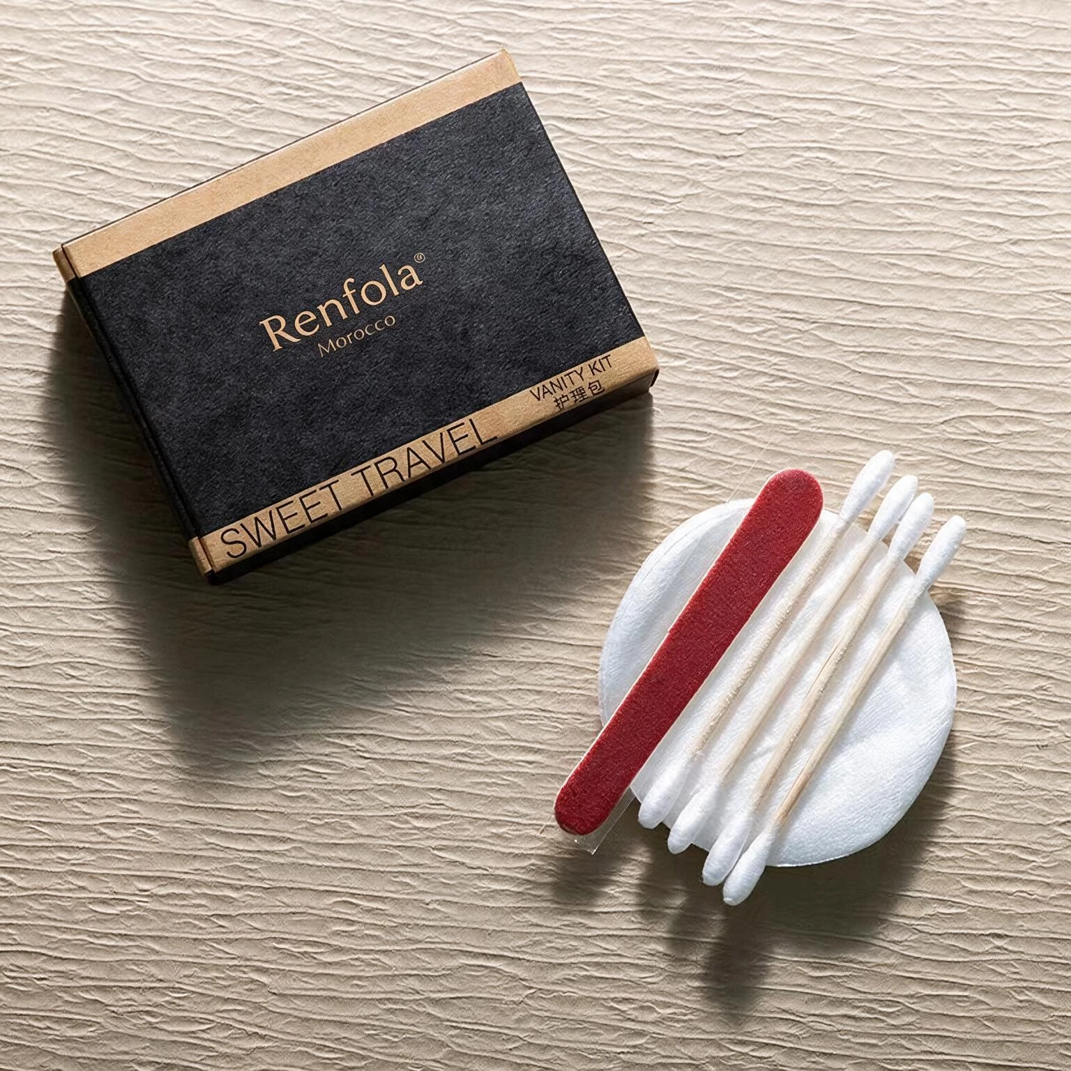 Renfola Ardenne Collection Hotel Vanity Kit, 7 Pieces with Wood-Stem Buds