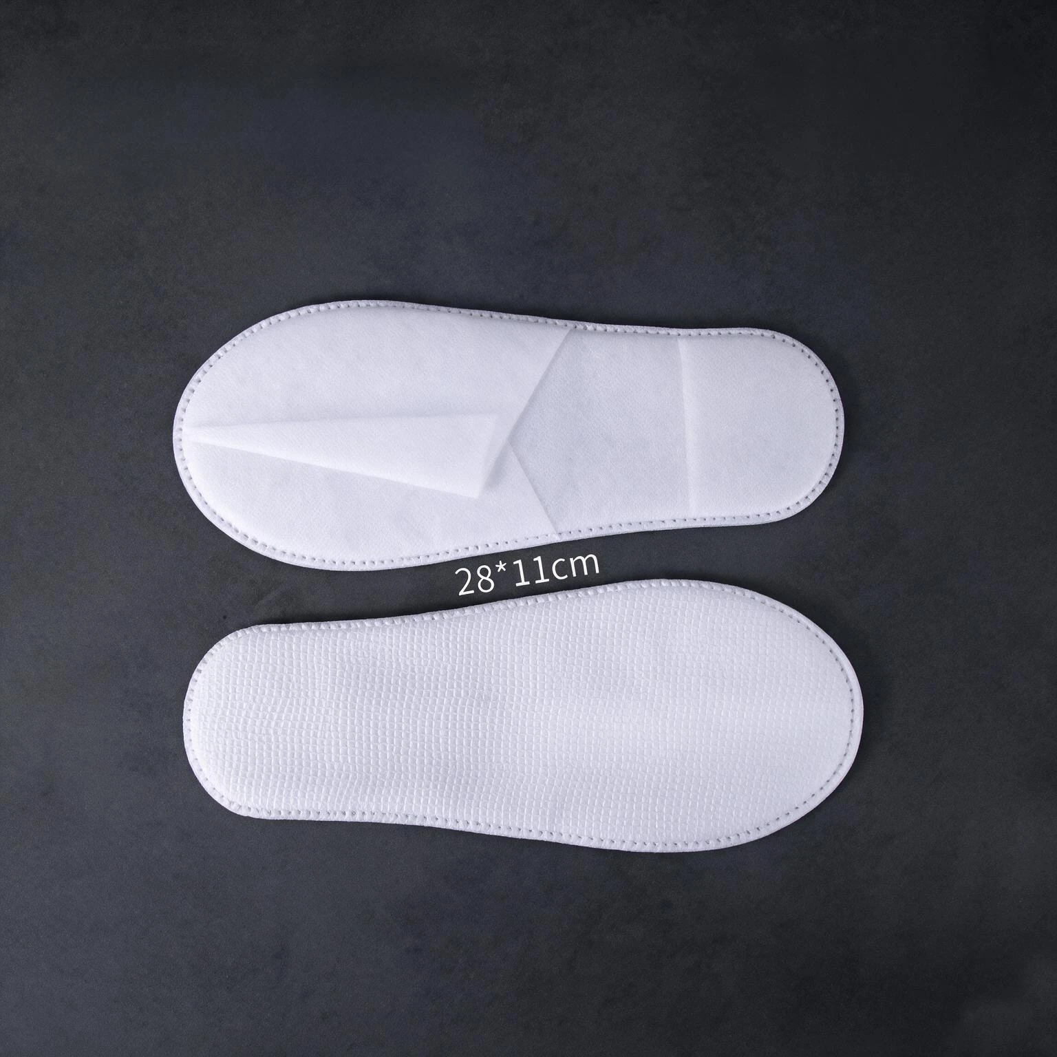 Renfola Hotel Slippers, Economy Line - 40 gsm Non-Woven, 3mm Wave Sole, 28cm